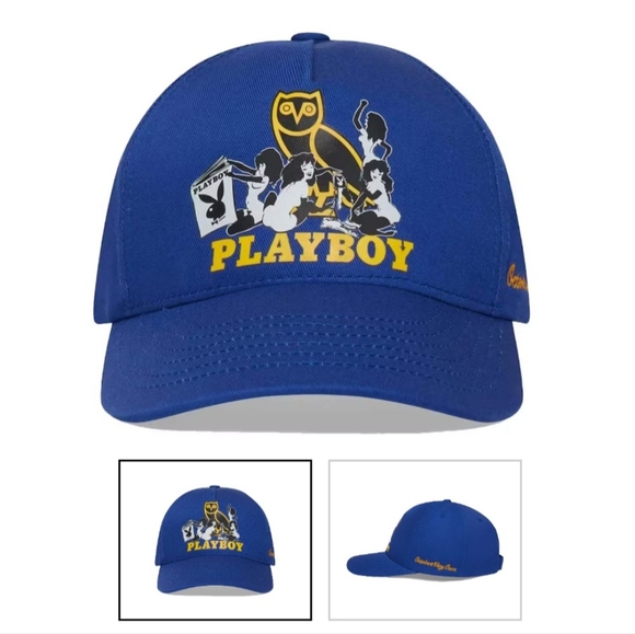 OVO x Playboy Pin-Up Blue Cap Adjustable Size Hat New With Tag - Picture 1 of 12